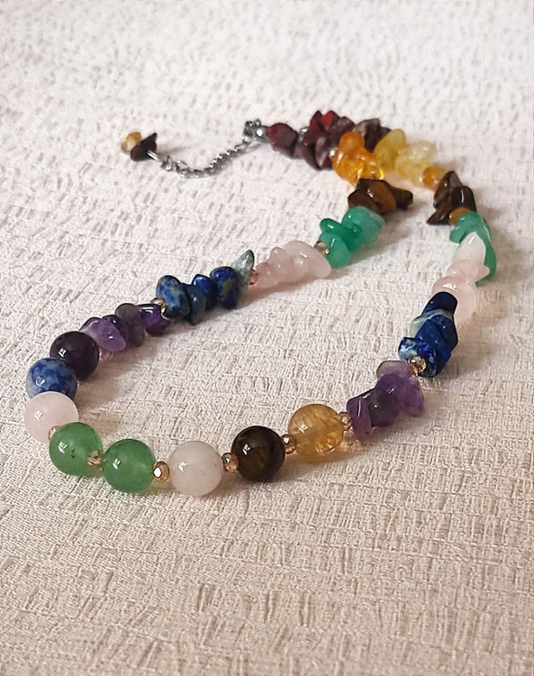 گردنبند سنگ هفت چاکرا اصل شاران