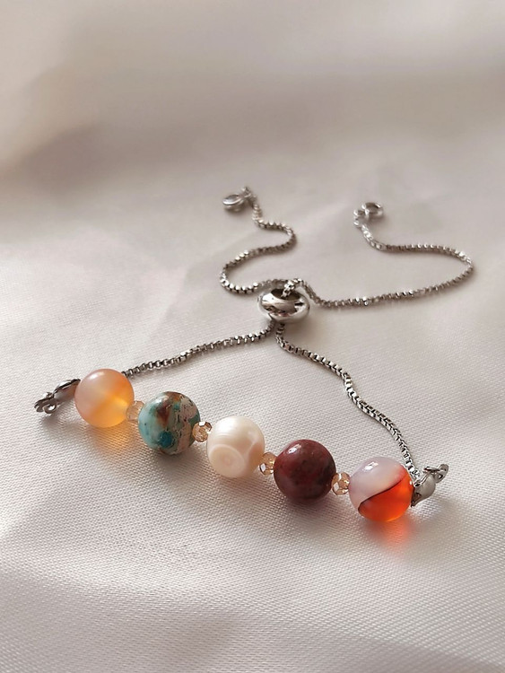 دستبند سنگ ماه تولد تیر