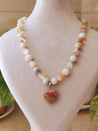 گردنبند سنگ زنانه جاسپر