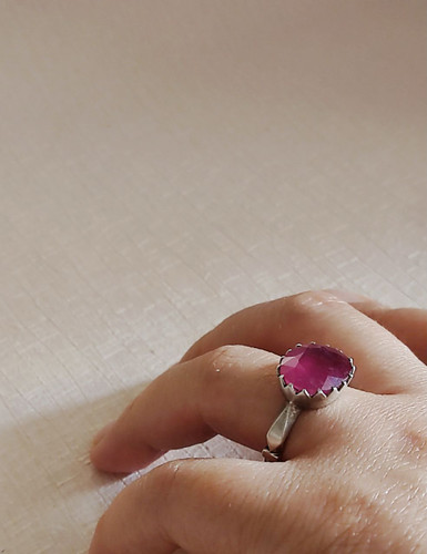 انگشتر نقره مردانه یاقوت سرخ