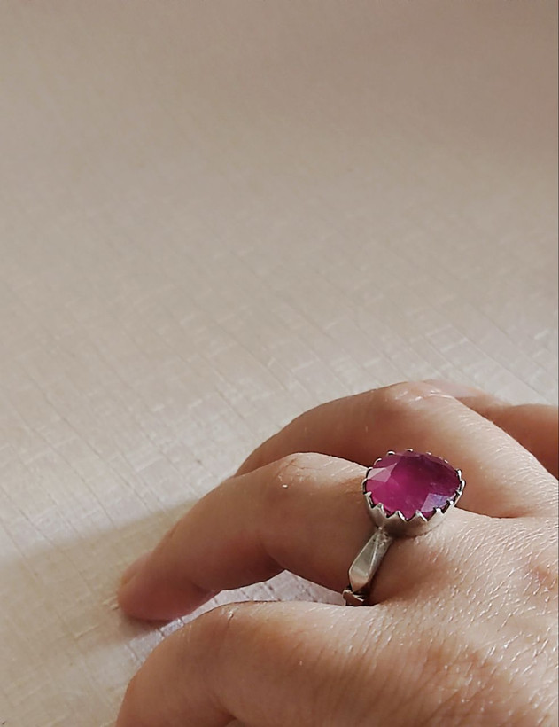 انگشتر نقره مردانه یاقوت سرخ