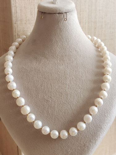 ست گردنبند و دستبند زنانه مروارید پرورشی