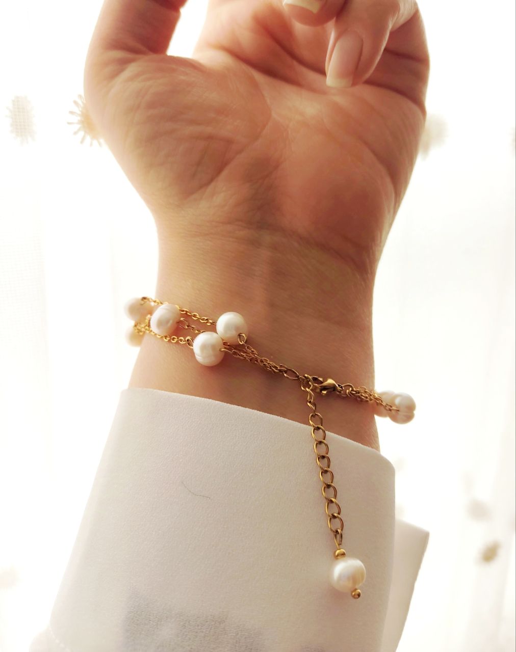 دستبند زنانه مروارید پرورشی